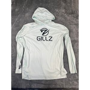 Men's Gillz Mint Aqua Hooded Fishing Performance Top Medium – Excellent